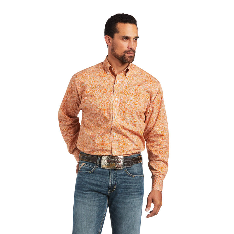 Ariat Hemden Herren - Braylon Classic Fit Orange ( JHYPM-8124 )